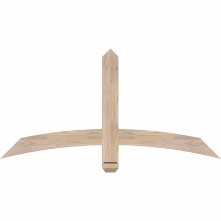 Ekena Millwork Bellingham Smooth Timber Gable Bracket, Douglas Fir, 48"W x 24"H x 1 1/2"D x 3 1/2"F, 12/12 Pitch GBW048X24X0204BEL00SDF
